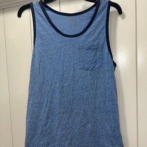 OLD NAVY MEN SOFT-WASHED CHEST-POCKET BLUE TANK TOP  Small